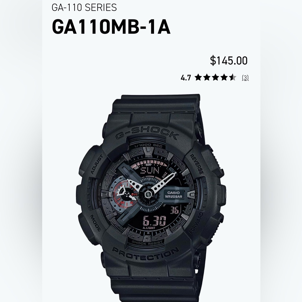 GShock Black Watch